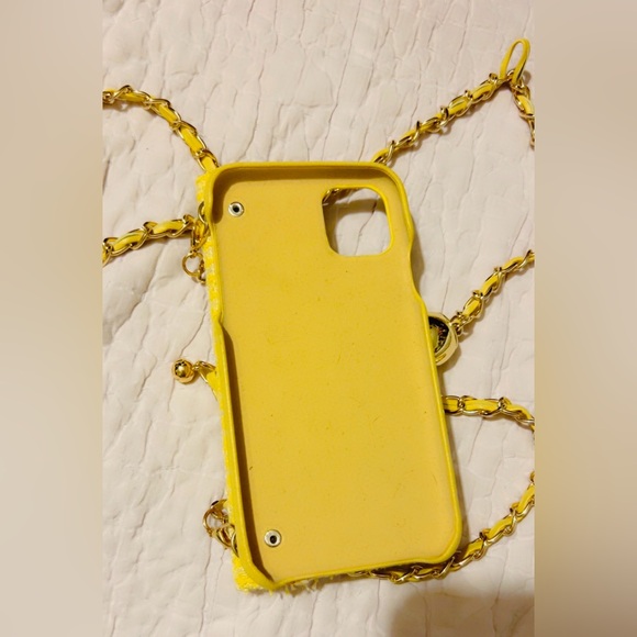 Yellow Chanel Tweed iPhone 11 case - Picture 2 of 6